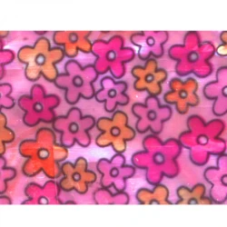 Taśma perlmutowa / muszlowa kolorowe kwiatuszki