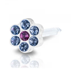 Kolczyk przekłuciowy Daisy Alexandrite/Rose 5mm plastik medyczny