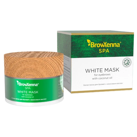 Maska do brwi biała z olejkiem kokosowym White Mask 15g