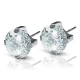 Kolczyki ozdobne Tiffany CZ White 5mm srebrny tytan medyczny 2szt