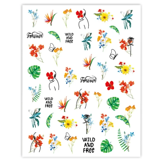 Naklejki do zdobienia paznokci Wild and Free Nail Art Stickers