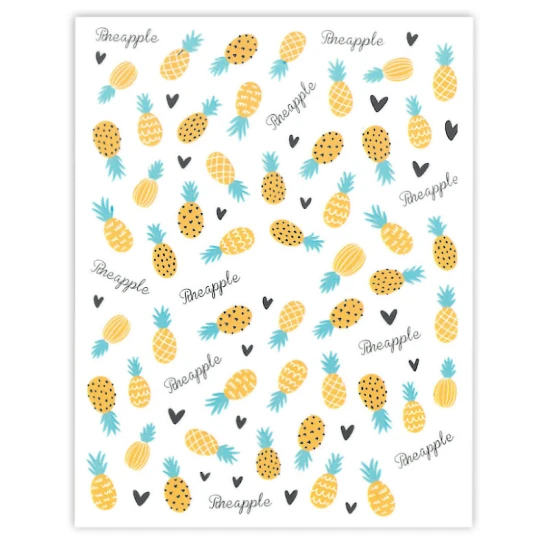 Naklejki do zdobienia paznokci Pineapple Nail Art Stickers