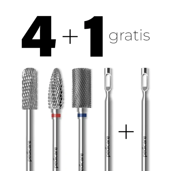 4+1 GRATIS frezy podologiczne PediCare do odcisków i paznokci