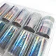 Folie transferowe do zdobienia paznokci Silver Holo Motif 80cm x 10szt