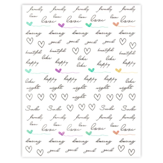 Naklejki do zdobienia paznokci Love Story Nail Art Stickers