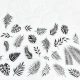 Naklejki do zdobienia paznokci Black & White Leaves Nail Art Stickers