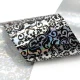 Folia transferowa do zdobienia paznokci Silver & Black Holo Print 100cm x 10szt
