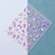 Naklejki do zdobienia paznokci Cute Unicorn Nail Art Stickers