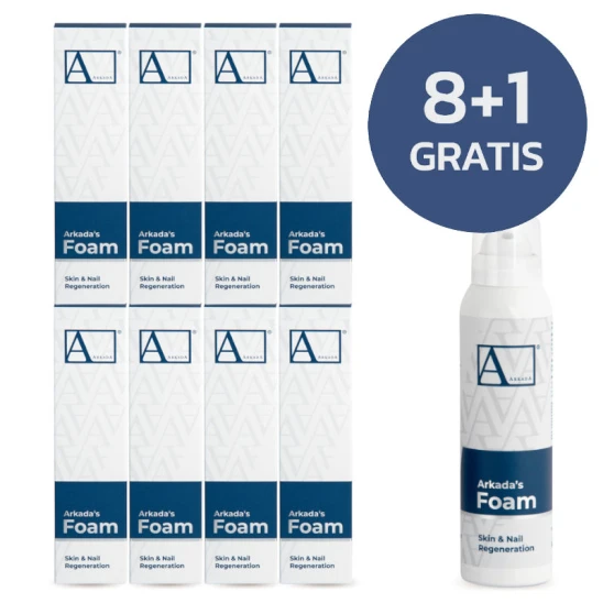 8+1 GRATIS Regenerująca pianka do stóp i paznokci Arkada’s Foam 150ml