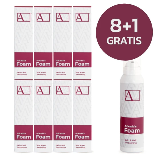 8+1 GRATIS Wygładzająca pianka do stóp i paznokci Arkada’s Foam 150ml