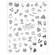Naklejki do zdobienia paznokci Happy Halloween Silver Nail Art Stickers