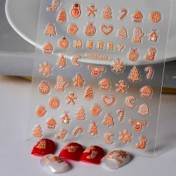 Naklejki do zdobienia paznokci Christmas Cookies Nail Art Stickers