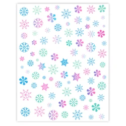 Naklejki do zdobienia paznokci Colorful Snowflakes Nail Art Stickers