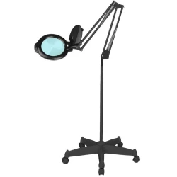 Lampa lupa LED Moonlight 8013 o mocy 5dpi ze statywem na kółkach (czarna)