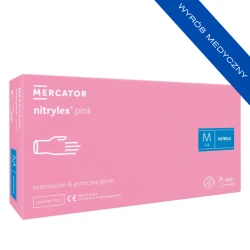 Rękawiczki nitrylowe bezpudrowe Nitrylex Pink (M) 100szt