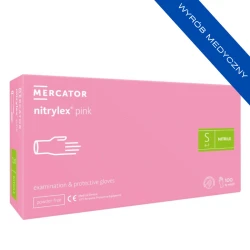 Rękawiczki nitrylowe bezpudrowe Nitrylex Pink (S) 100szt