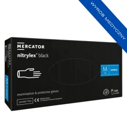 Rękawiczki nitrylowe bezpudrowe Nitrylex Black (M) 100szt