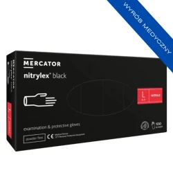 Rękawiczki nitrylowe bezpudrowe Nitrylex Black (L) 100szt