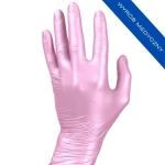 Rękawiczki nitrylowe bezpudrowe Beaute Luxe Pearl Pink (M) 50szt