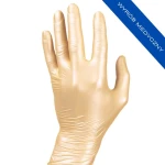 Rękawiczki nitrylowe bezpudrowe Beaute Luxe Pearl Gold (M) 50szt