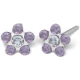Kolczyk do przekłuwania uszu 7512-6284 Stokrotka w odcieniach fioletu