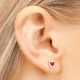 Kolczyk do przekłuwania uszu 7512-0608 Serduszko