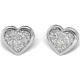 Kolczyk do przekłuwania uszu 7524-3564 Srebrne Serce w srebrnej oprawie