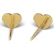 Kolczyk do przekłuwania uszu 7523-3567 Czerwone Serce w złotej oprawie