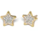 Kolczyk do przekłuwania uszu 7523-3544 Srebrna Gwiazda w złotej oprawie