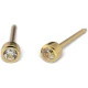 Kolczyk do przekłuwania uszu 7531-0204 Brylant w złotej oprawie 3mm