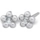 Kolczyk do przekłuwania uszu 7512-6301 Stokrotka z białymi perłami
