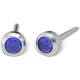 Kolczyk do przekłuwania uszu 7512-0209 Szafir w srebrnej oprawie 4mm