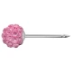 Kolczyk do przekłuwania uszu 7522-0310 Kula Fireball różowa