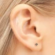 Kolczyk do przekłuwania uszu 7532-0100 Cubic Zirconia 2mm szlif brylantowy
