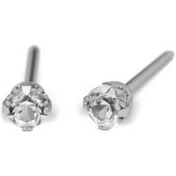 Kolczyk do przekłuwania uszu 7512-0100 Cubic Zirconia 3mm szlif brylantowy