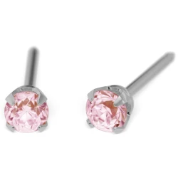 Kolczyk do przekłuwania uszu 7512-0150 Cubic Zirconia 3mm szlif brylantowy