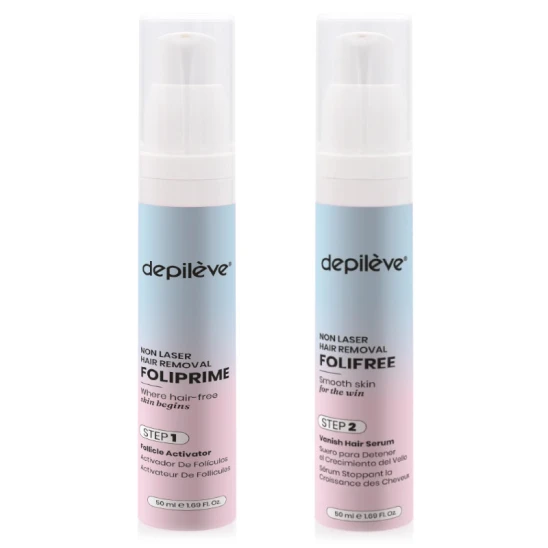 Zestaw do trwałego usuwania włosów do użytku domowego Folifree 2x50ml