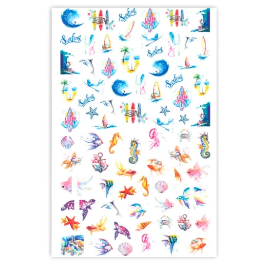 Naklejki do zdobienia paznokci Under The Sea Nail Art Stickers