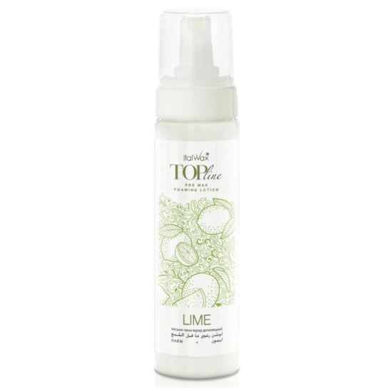 Pianka przed depilacją woskiem Pre Wax Foaming Lotion Lime Top Line 200ml