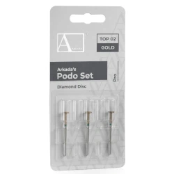 Zestaw frezów podologicznych Arkada’s Podo Set Top 02 Gold 3szt
