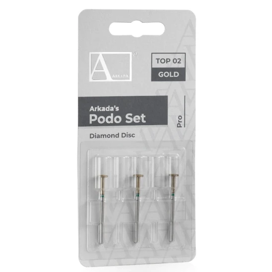 Zestaw frezów podologicznych Arkada’s Podo Set Top 02 Gold 3szt