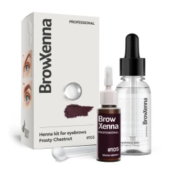 Henna pudrowa 105 Frosty Chestnut 10ml + baza hialuronowa Hyaluronic Base 30ml