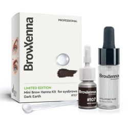Henna pudrowa 107 Dark Earth 3ml + baza hialuronowa Hyaluronic Base 10ml