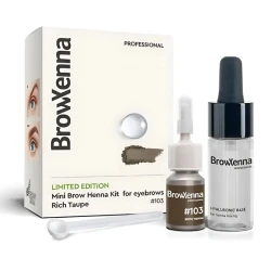 Henna pudrowa 103 Rich Taupe 3ml + baza hialuronowa Hyaluronic Base 10ml